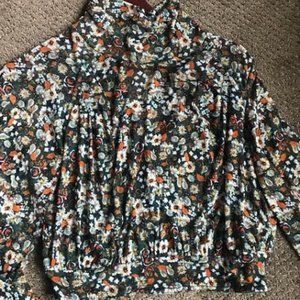 Long Sleeved Floral Crop Blouse from Free People